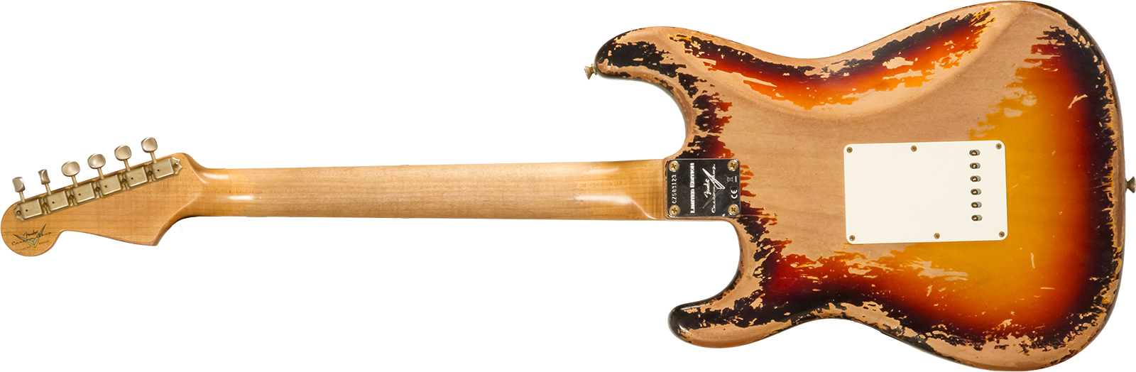 Fender Custom Shop Strat 1960 Roasted 3s Trem Rw #cz583123 - Super Heavy Relic 3-color Sunburst - Str shape electric guitar - Variation 1