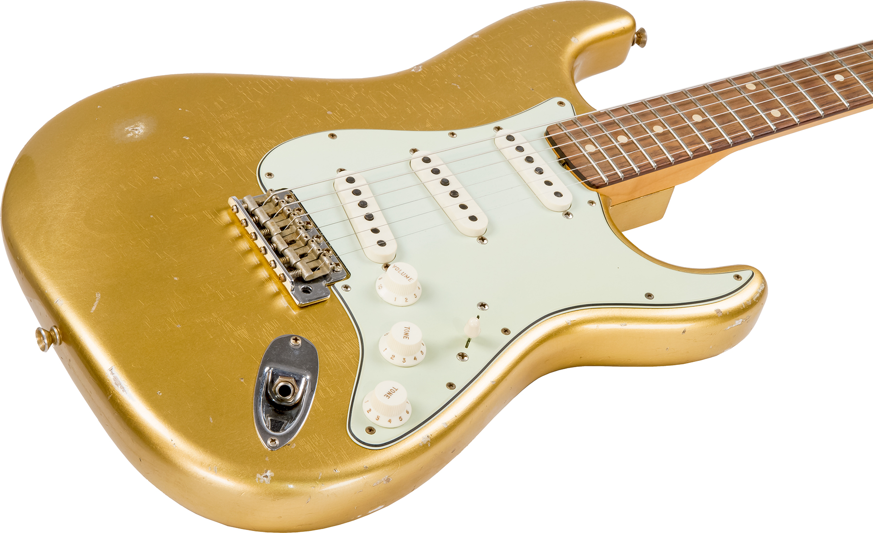 Fender Custom Shop Strat 1960 Rw #cz544406 - Relic Aztec Gold - Str shape electric guitar - Variation 2