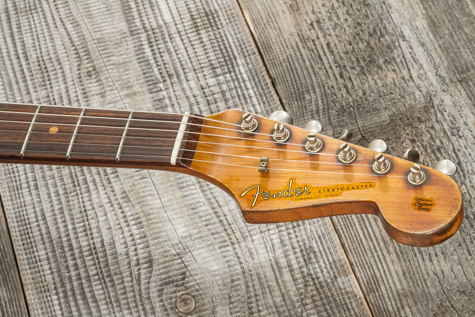 Fender Custom Shop Strat 1961 3s Trem Rw #cz570051 - Super Heavy Relic Natural - Str shape electric guitar - Variation 9