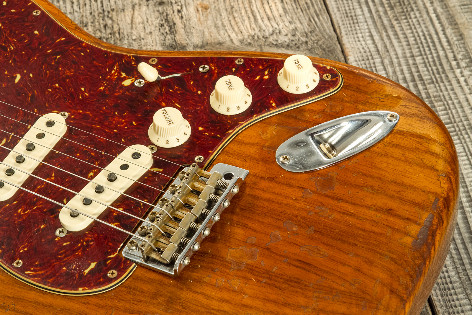 Fender Custom Shop Strat 1961 3s Trem Rw #cz570266 - Super Heavy Relic Natural - Str shape electric guitar - Variation 5