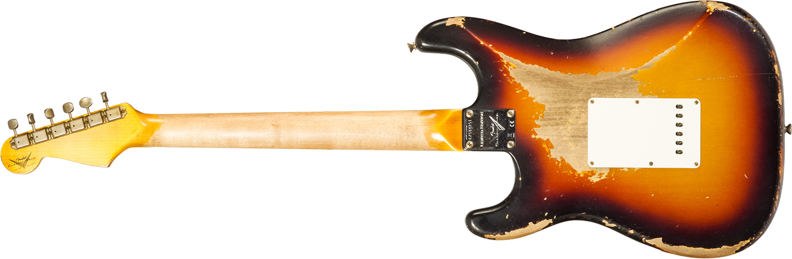 Fender Custom Shop Strat 1961 Bone Tone 3s Trem #cz584251 - Super Heavy Relic 3-color Sunburst - Str shape electric guitar - Variation 1