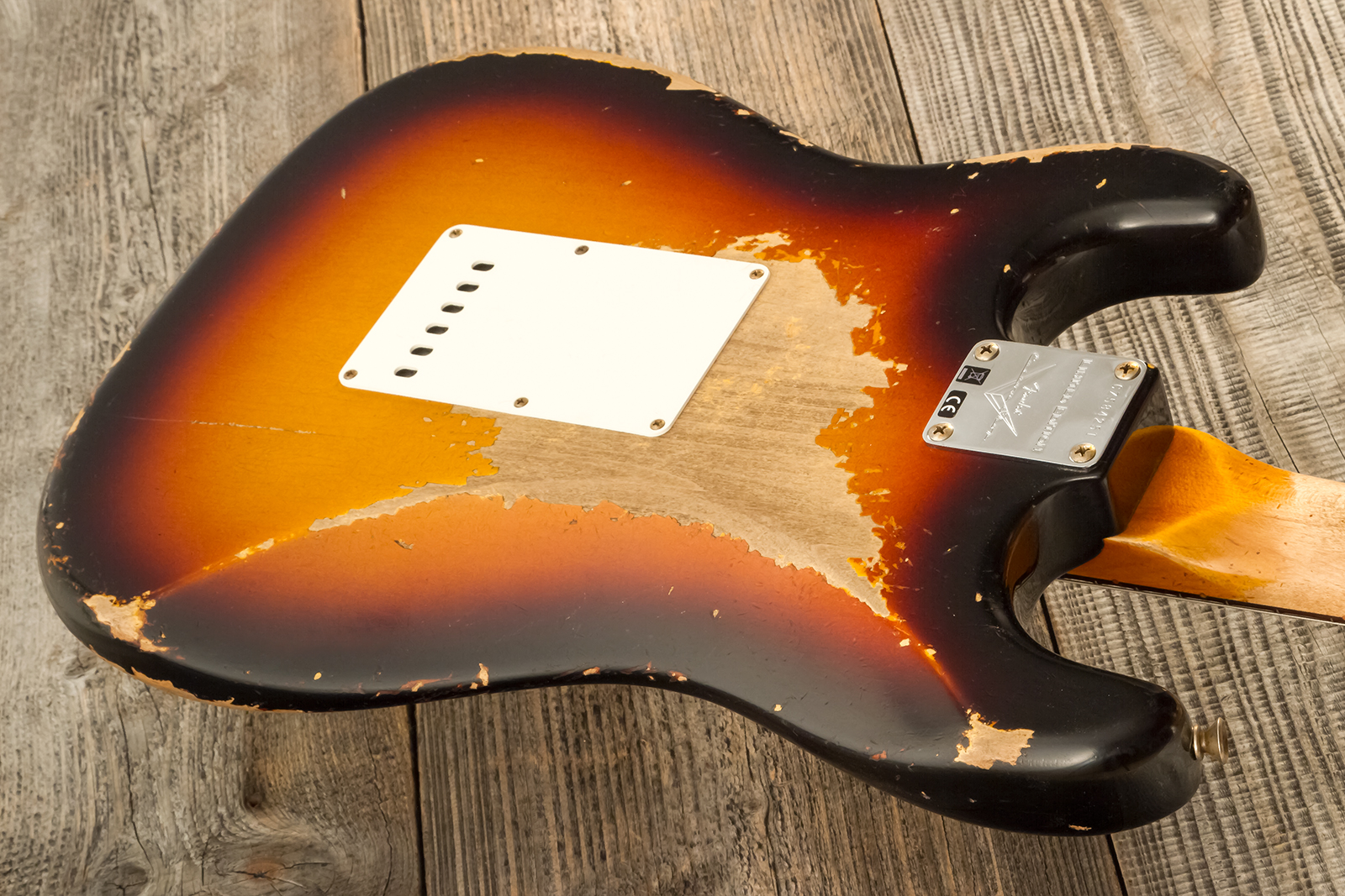 Fender Custom Shop Strat 1961 Bone Tone 3s Trem #cz584251 - Super Heavy Relic 3-color Sunburst - Str shape electric guitar - Variation 8