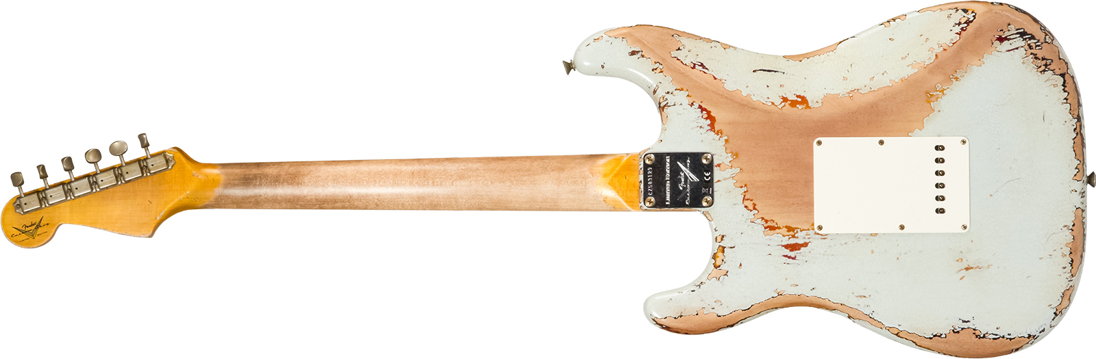 Fender Custom Shop Strat 1961 Bone Tone 3s Trem Rw #cz583129 - Super Heavy Relic Sonic Blue O. 3-color Sunburst - Str shape electric guitar - Variatio