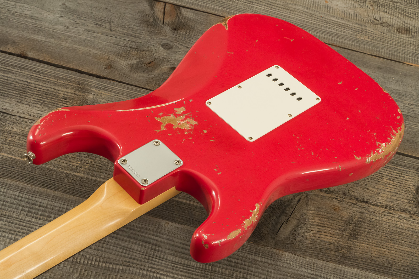 Fender Custom Shop Strat 1961 Masterbuilt K.mcmillin 3s Trem Abw #r132221 - Relic Fiesta Red - Str shape electric guitar - Variation 9