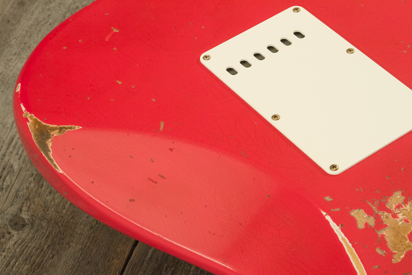 Fender Custom Shop Strat 1961 Masterbuilt K.mcmillin 3s Trem Abw #r132221 - Relic Fiesta Red - Str shape electric guitar - Variation 11