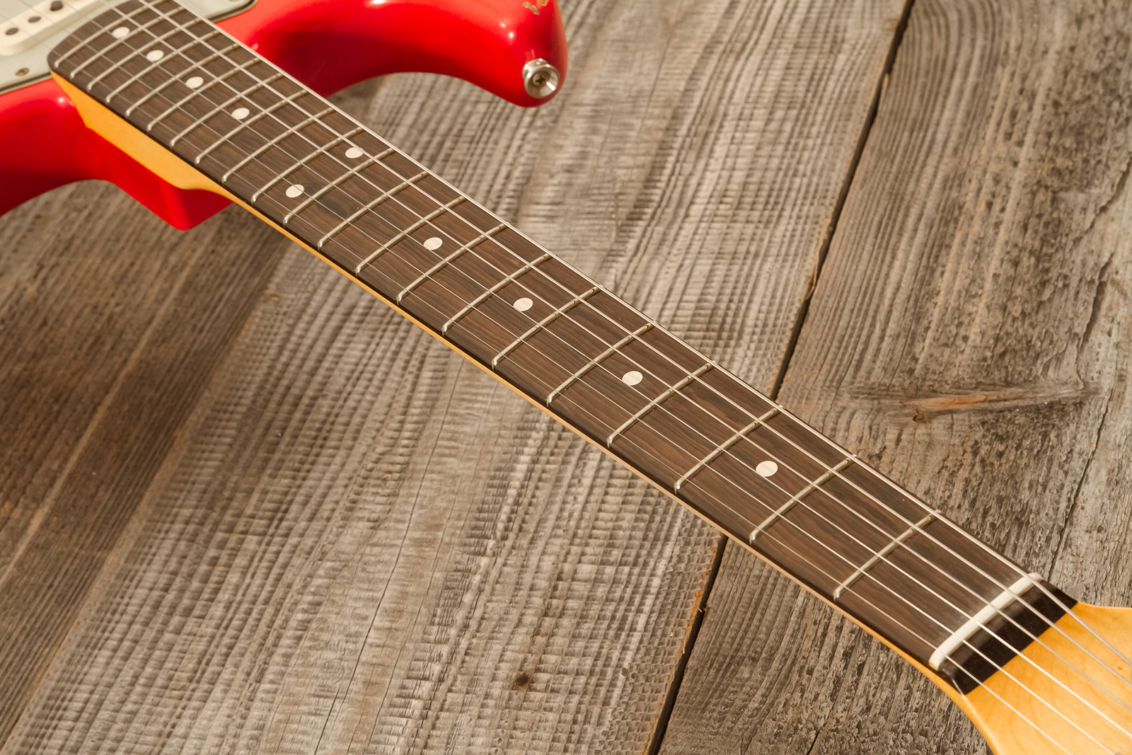 Fender Custom Shop Strat 1961 Masterbuilt K.mcmillin 3s Trem Abw #r132221 - Relic Fiesta Red - Str shape electric guitar - Variation 7
