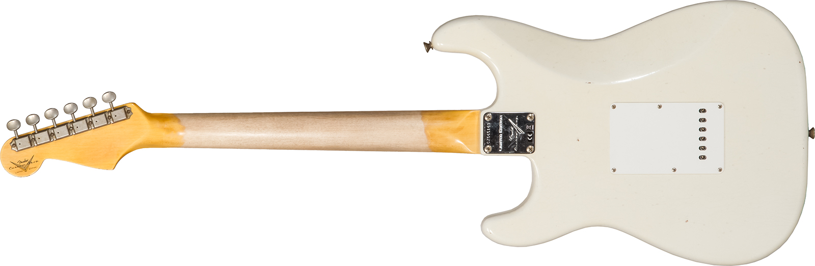 Fender Custom Shop Strat 1962/63 3s Trem Rw - Journeyman Relic Olympic White - Str shape electric guitar - Variation 1