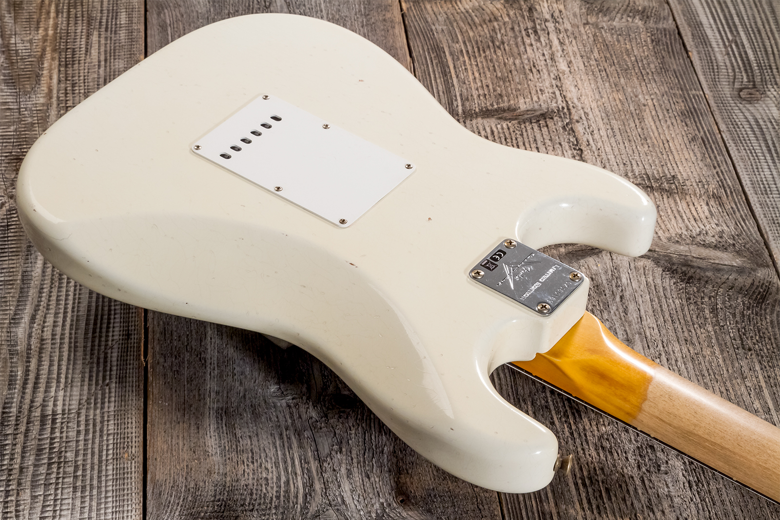 Fender Custom Shop Strat 1962/63 3s Trem Rw - Journeyman Relic Olympic White - Str shape electric guitar - Variation 5