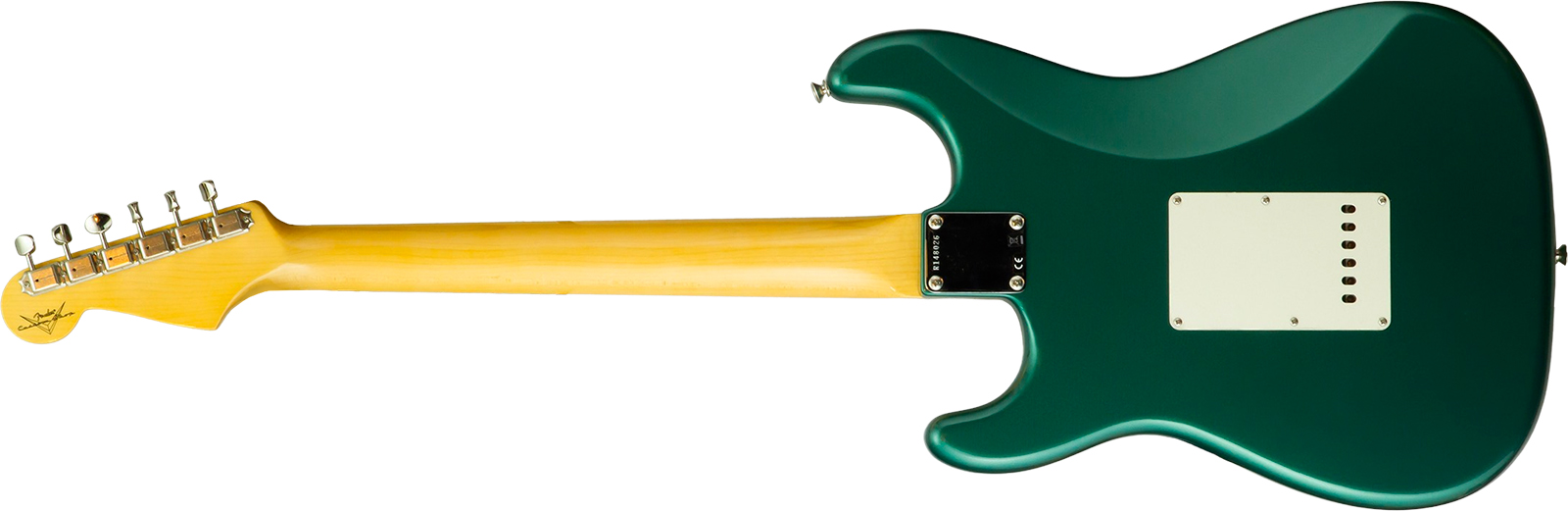 Fender Custom Shop Strat 1962 Vintage Custom 3s Trem Mn - Time Capsule Sherwood Green Metallic - Str shape electric guitar - Variation 12