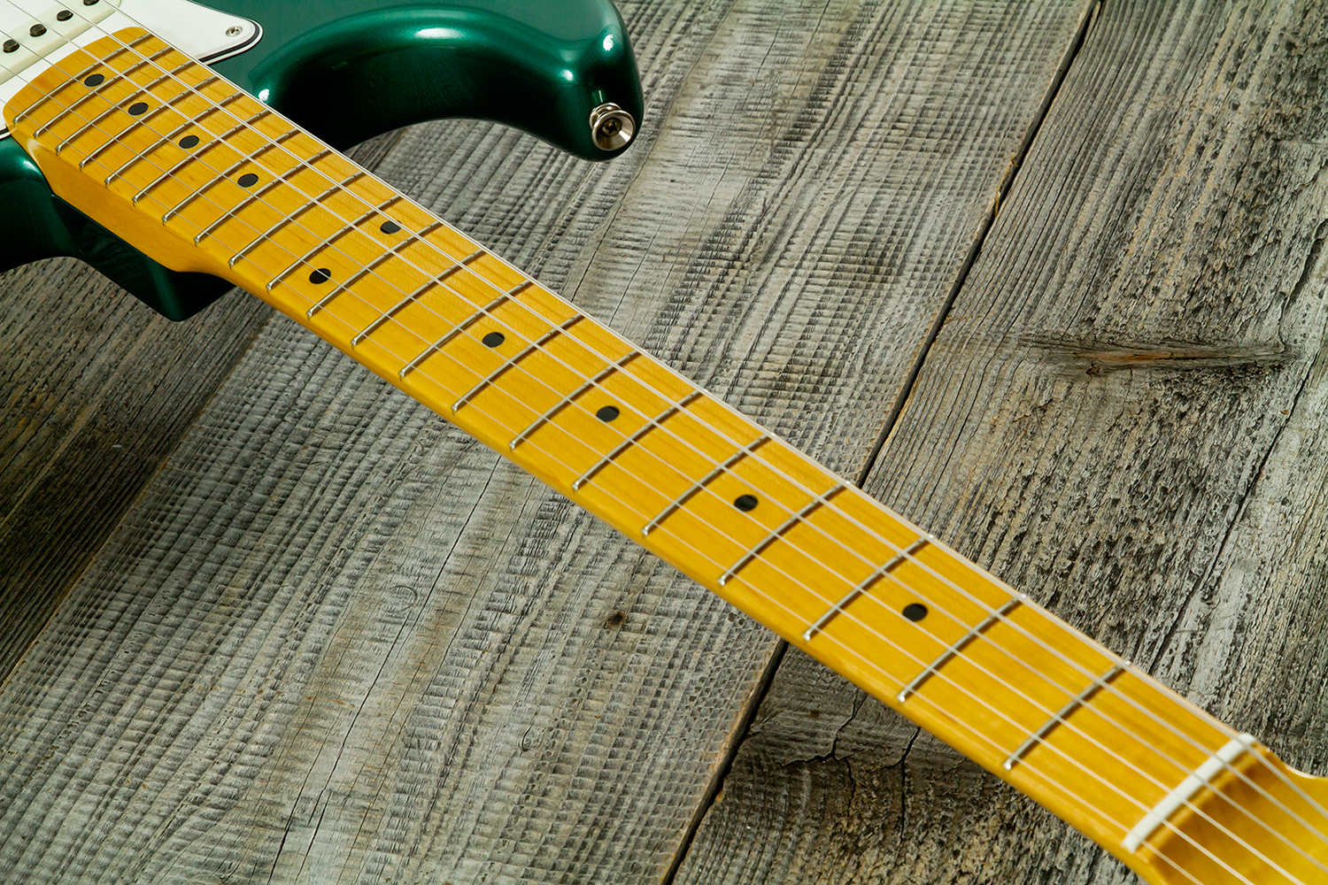 Fender Custom Shop Strat 1962 Vintage Custom 3s Trem Mn - Time Capsule Sherwood Green Metallic - Str shape electric guitar - Variation 16