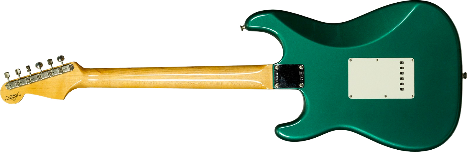 Fender Custom Shop Strat 1962 Vintage Custom 3s Trem Mn - Time Capsule Sherwood Green Metallic - Str shape electric guitar - Variation 1