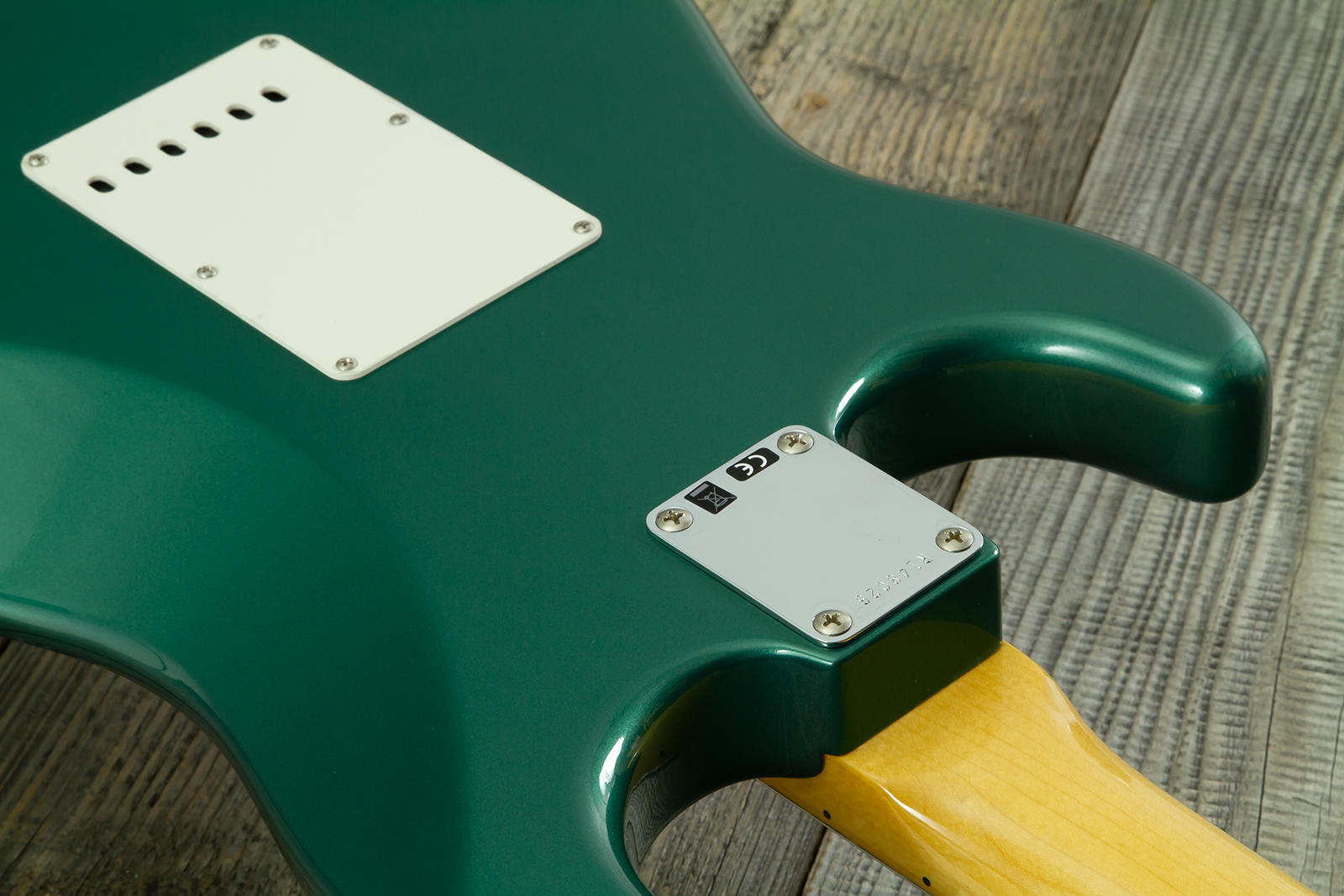 Fender Custom Shop Strat 1962 Vintage Custom 3s Trem Mn - Time Capsule Sherwood Green Metallic - Str shape electric guitar - Variation 19