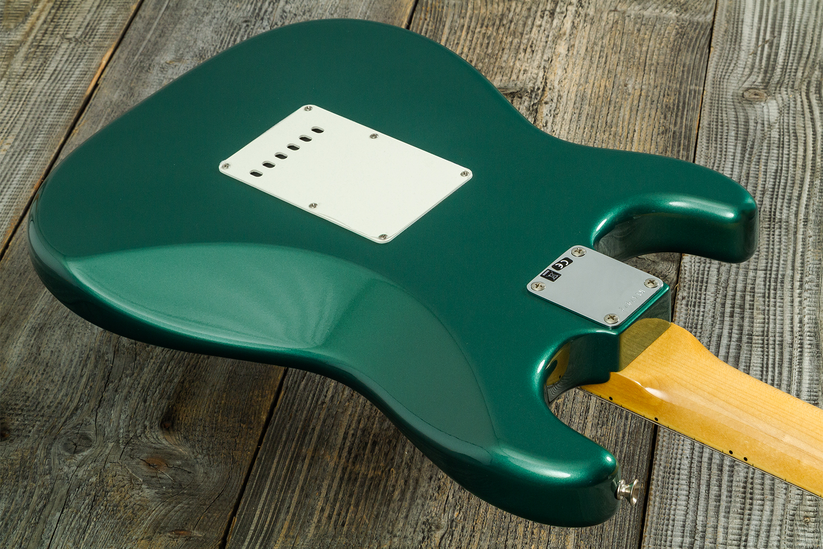 Fender Custom Shop Strat 1962 Vintage Custom 3s Trem Mn - Time Capsule Sherwood Green Metallic - Str shape electric guitar - Variation 7