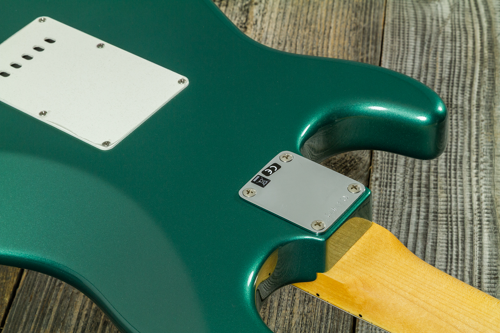 Fender Custom Shop Strat 1962 Vintage Custom 3s Trem Mn - Time Capsule Sherwood Green Metallic - Str shape electric guitar - Variation 8