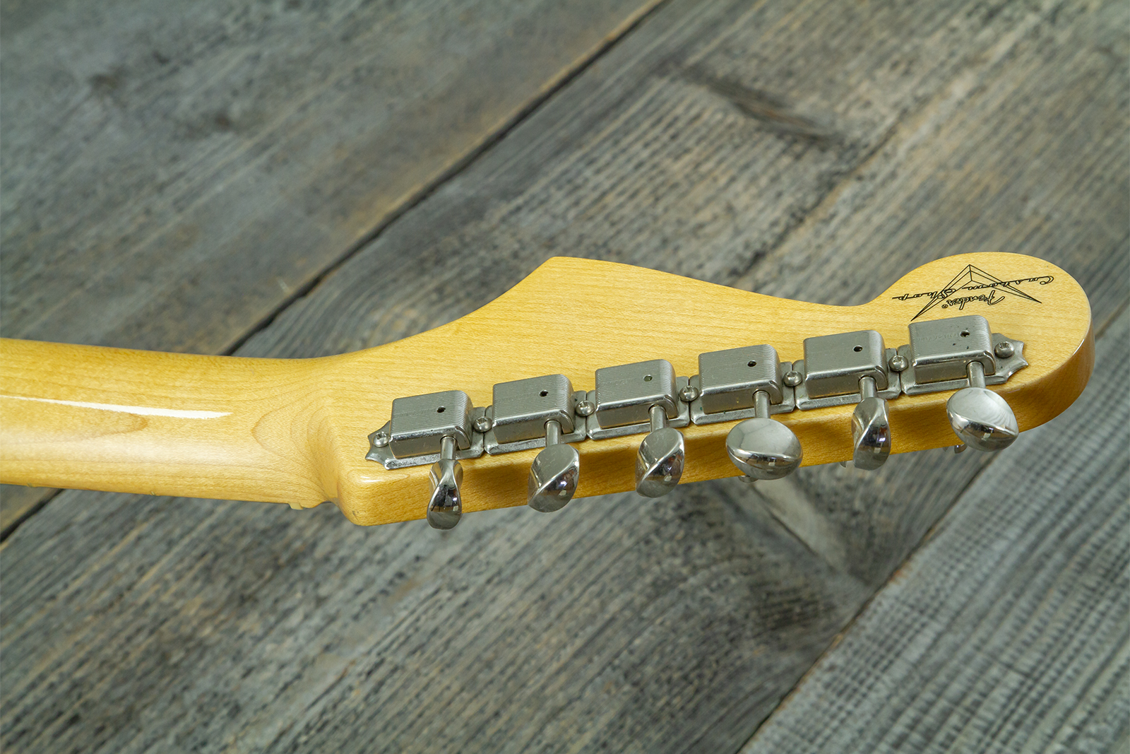 Fender Custom Shop Strat 1962 Vintage Custom 3s Trem Mn #r146869 - Time Capsule Sherwood Green Metallic - Str shape electric guitar - Variation 10