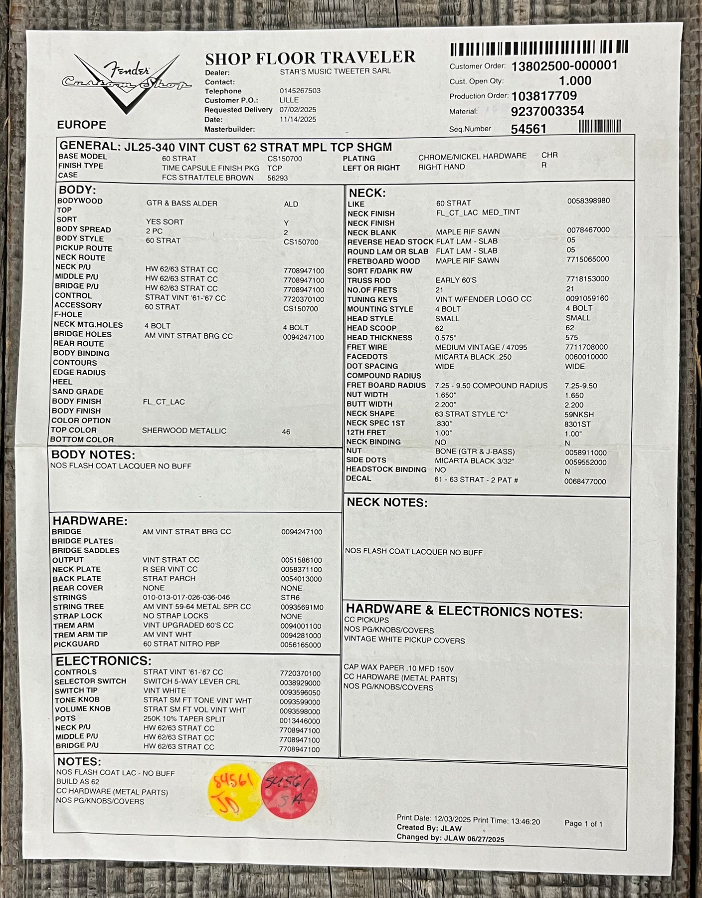 Fender Custom Shop Strat 1962 Vintage Custom 3s Trem Mn #r146869 - Time Capsule Sherwood Green Metallic - Str shape electric guitar - Variation 11