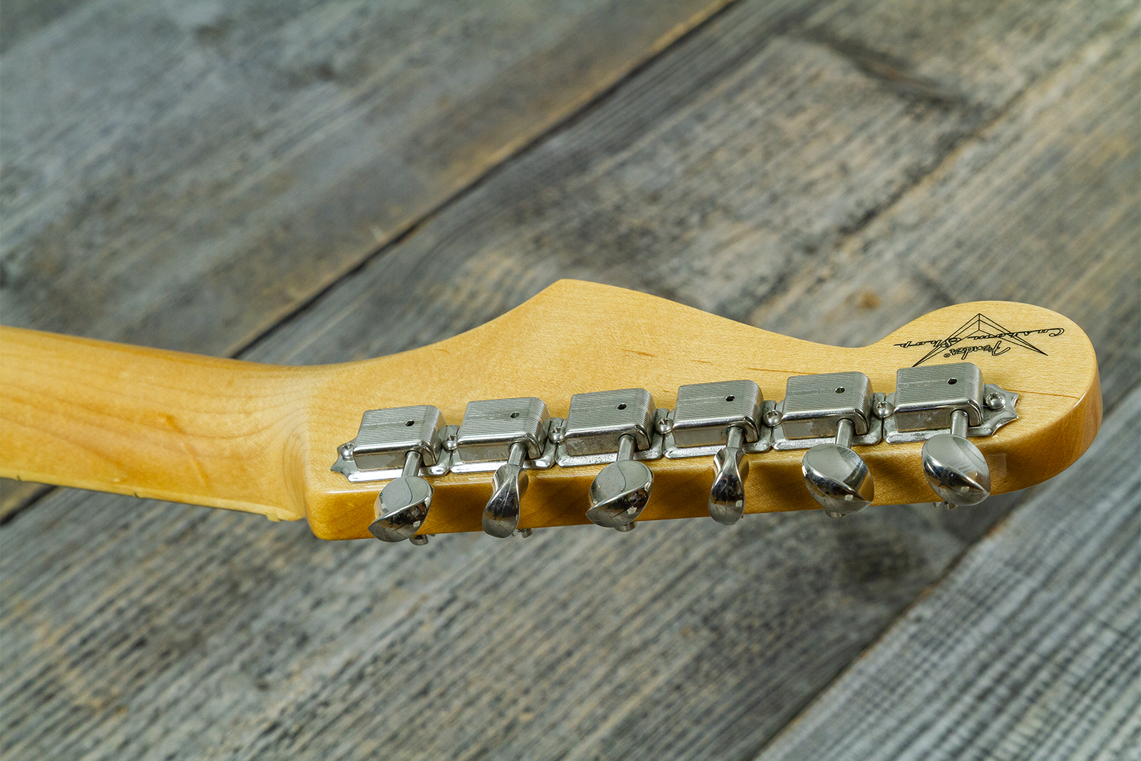 Fender Custom Shop Strat 1962 Vintage Custom 3s Trem Mn #r147972 - Time Capsule Sherwood Green Metallic - Str shape electric guitar - Variation 11