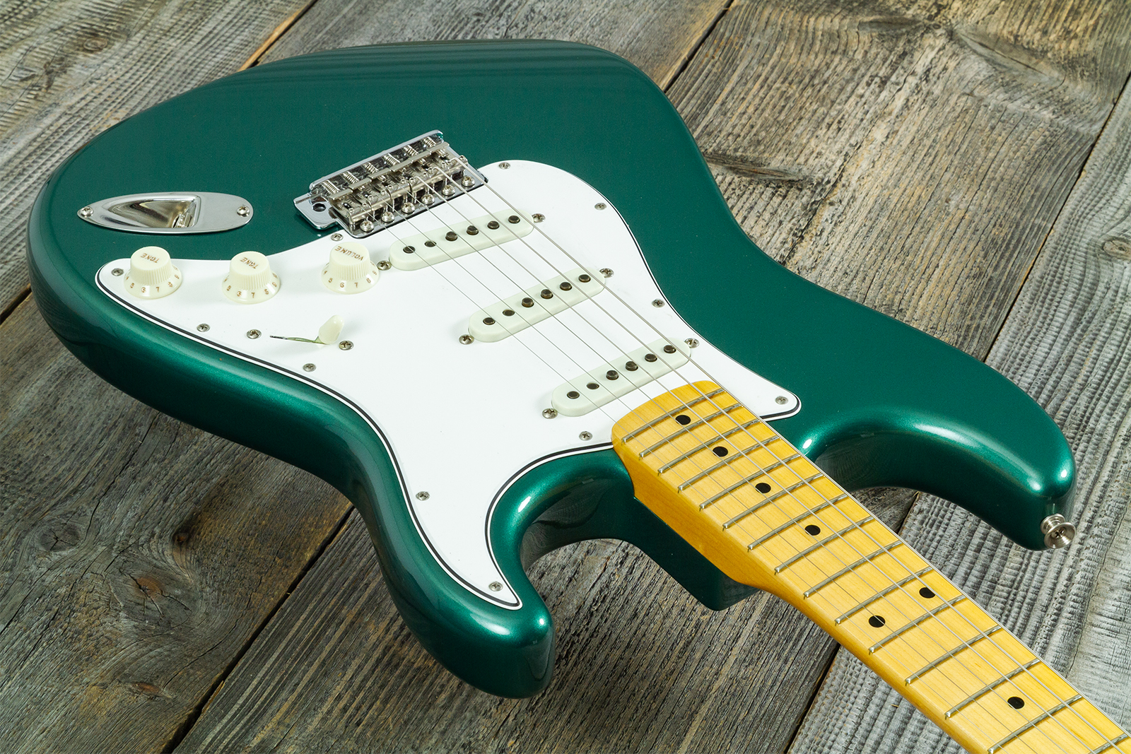 Fender Custom Shop Strat 1962 Vintage Custom 3s Trem Mn #r147972 - Time Capsule Sherwood Green Metallic - Str shape electric guitar - Variation 2