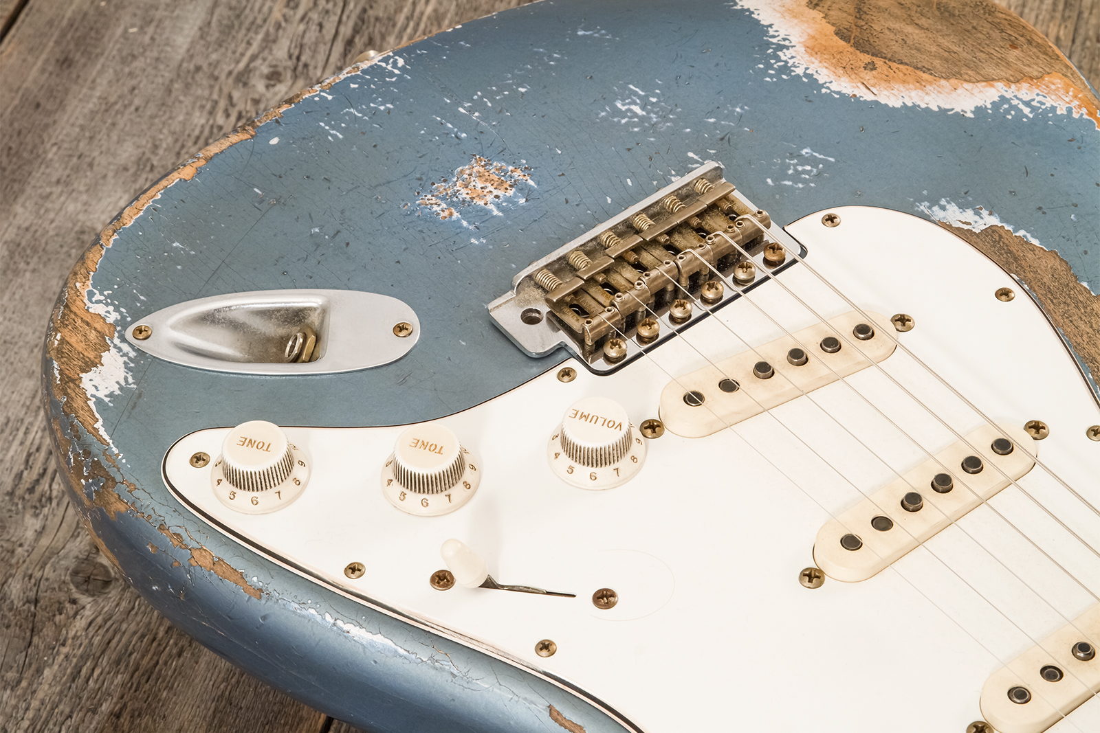 Fender Custom Shop Strat 1963 3s Trem Rw #r139911 - Relic Lake Placid Blue - Str shape electric guitar - Variation 3