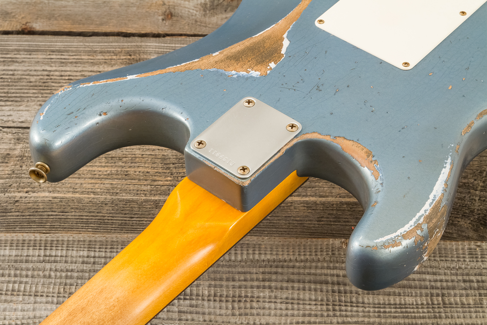 Fender Custom Shop Strat 1963 3s Trem Rw #r139911 - Relic Lake Placid Blue - Str shape electric guitar - Variation 8