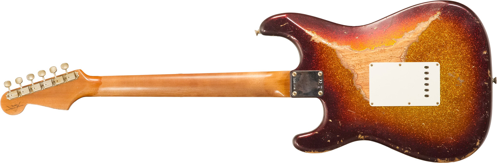 Fender Custom Shop Strat 1963 3s Trem Rw #r141255 - Super Heavy Relic Sparkle 3-color Sunburst - Str shape electric guitar - Variation 3