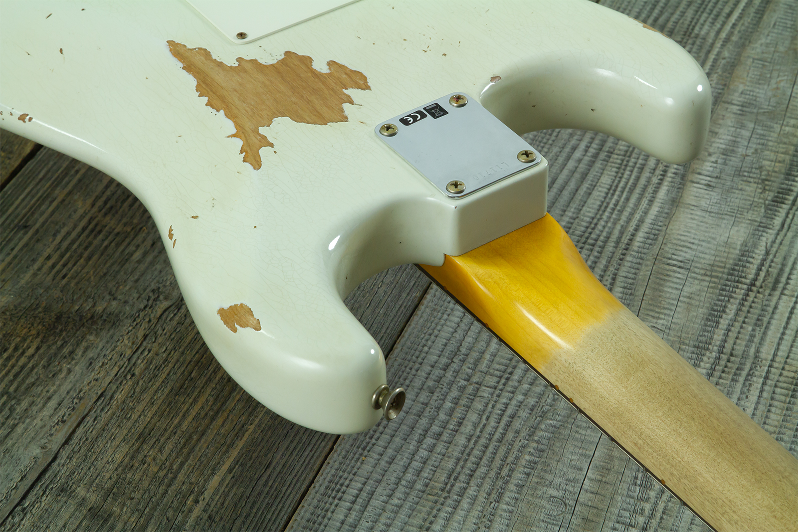 Fender Custom Shop Strat 1964 L-series 3s Trem Rw #l11710 - Heavy Relic Olympic White - Str shape electric guitar - Variation 12