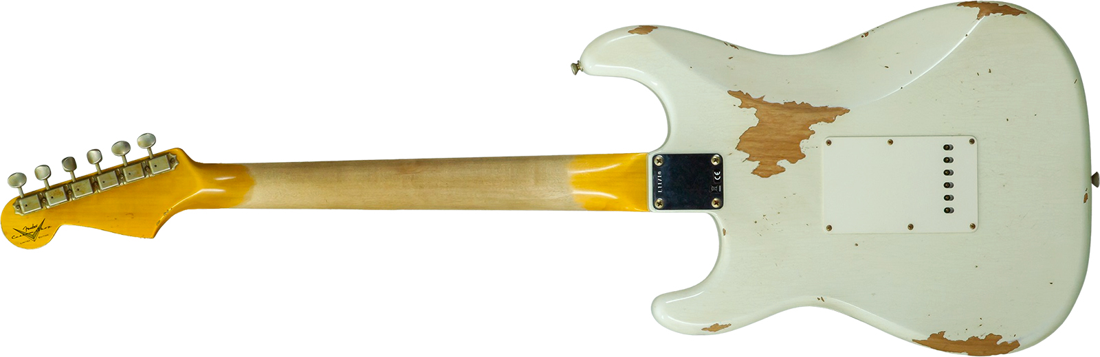 Fender Custom Shop Strat 1964 L-series 3s Trem Rw #l11710 - Heavy Relic Olympic White - Str shape electric guitar - Variation 1