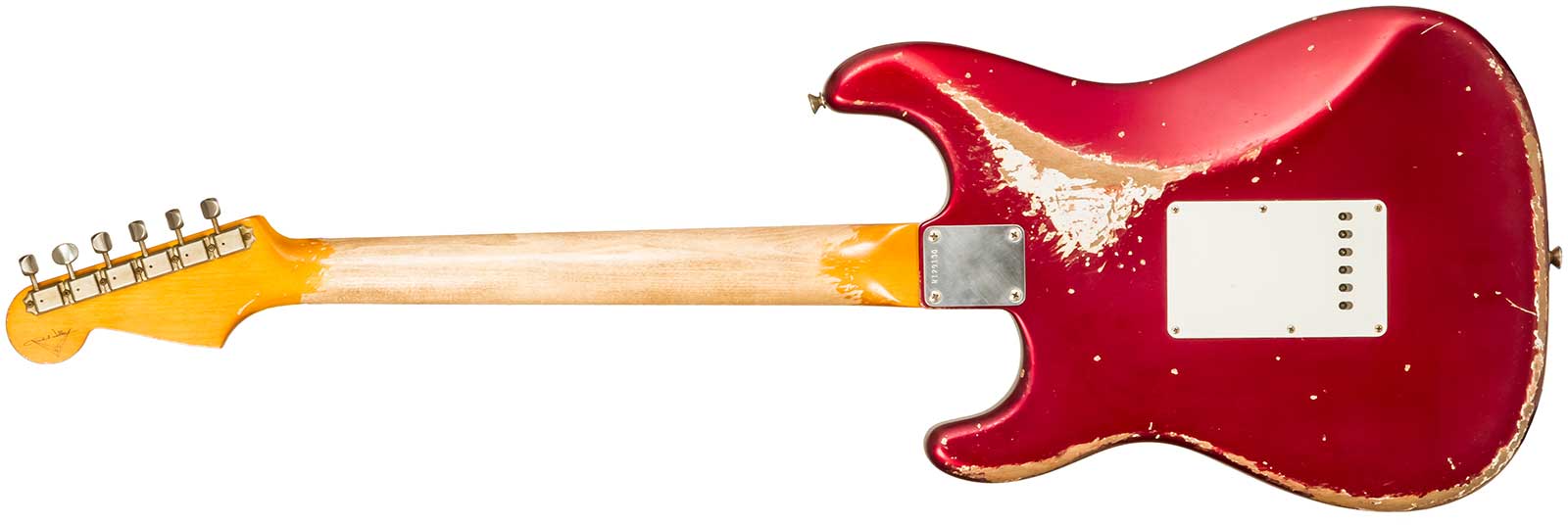 Fender Custom Shop Strat 1964 Masterbuilt P.waller 3s Trem Rw #r129130 - Heavy Relic Candy Apple Red - Str shape electric guitar - Variation 1