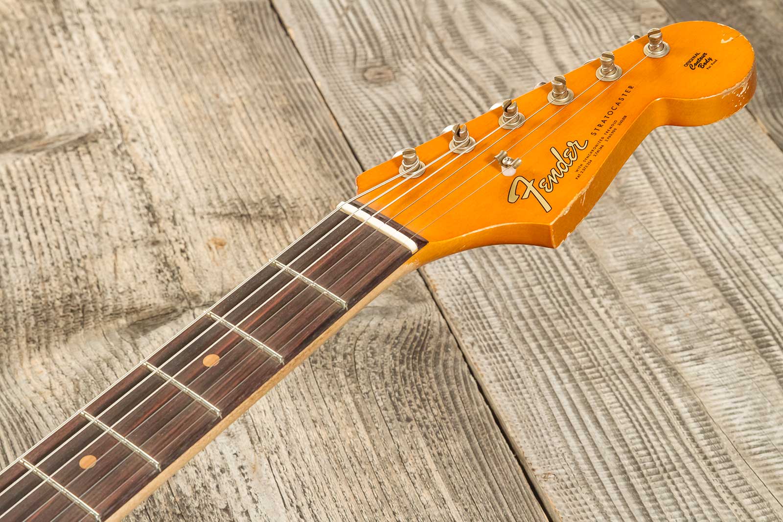 Fender Custom Shop Strat 1964 Masterbuilt P.waller 3s Trem Rw #r129130 - Heavy Relic Candy Apple Red - Str shape electric guitar - Variation 7