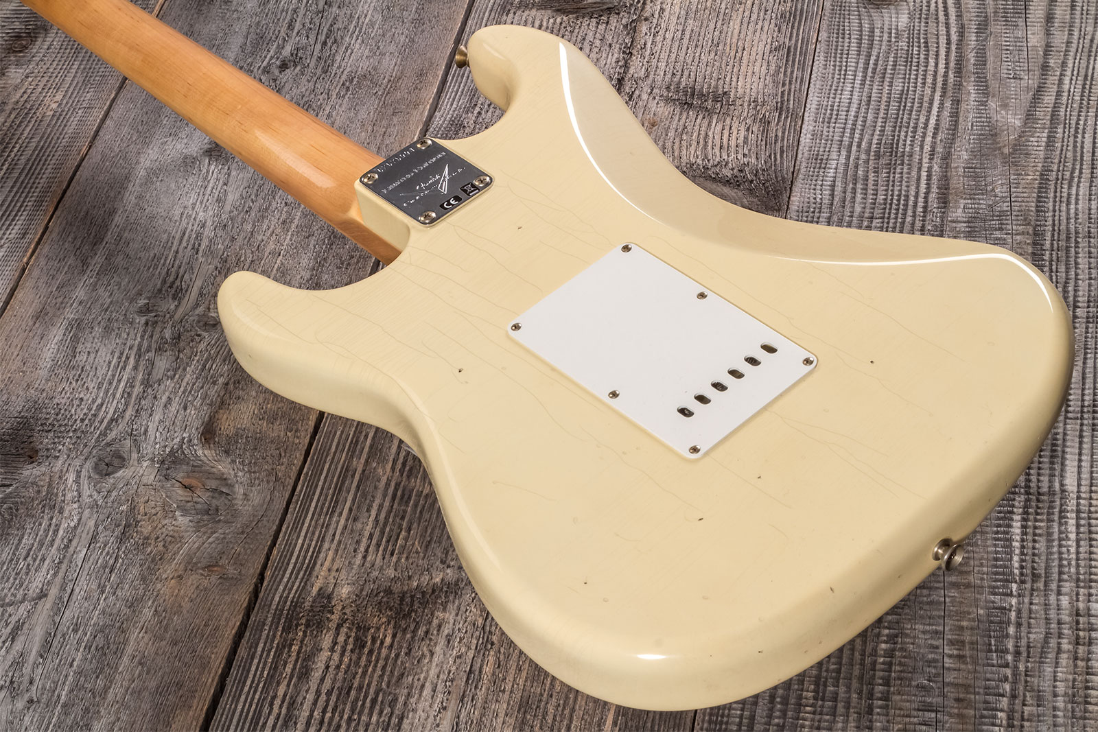 Fender Custom Shop Strat 1969 3s Trem Mn #cz576216 - Journeyman Relic Aged Vintage White - Str shape electric guitar - Variation 5