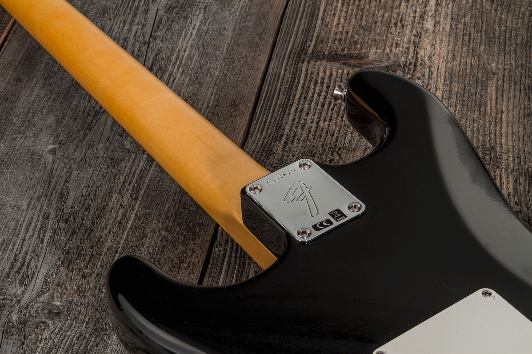 Fender Custom Shop Strat 1969 3s Trem Mn #r127670 - Closet Classic Black - Str shape electric guitar - Variation 5