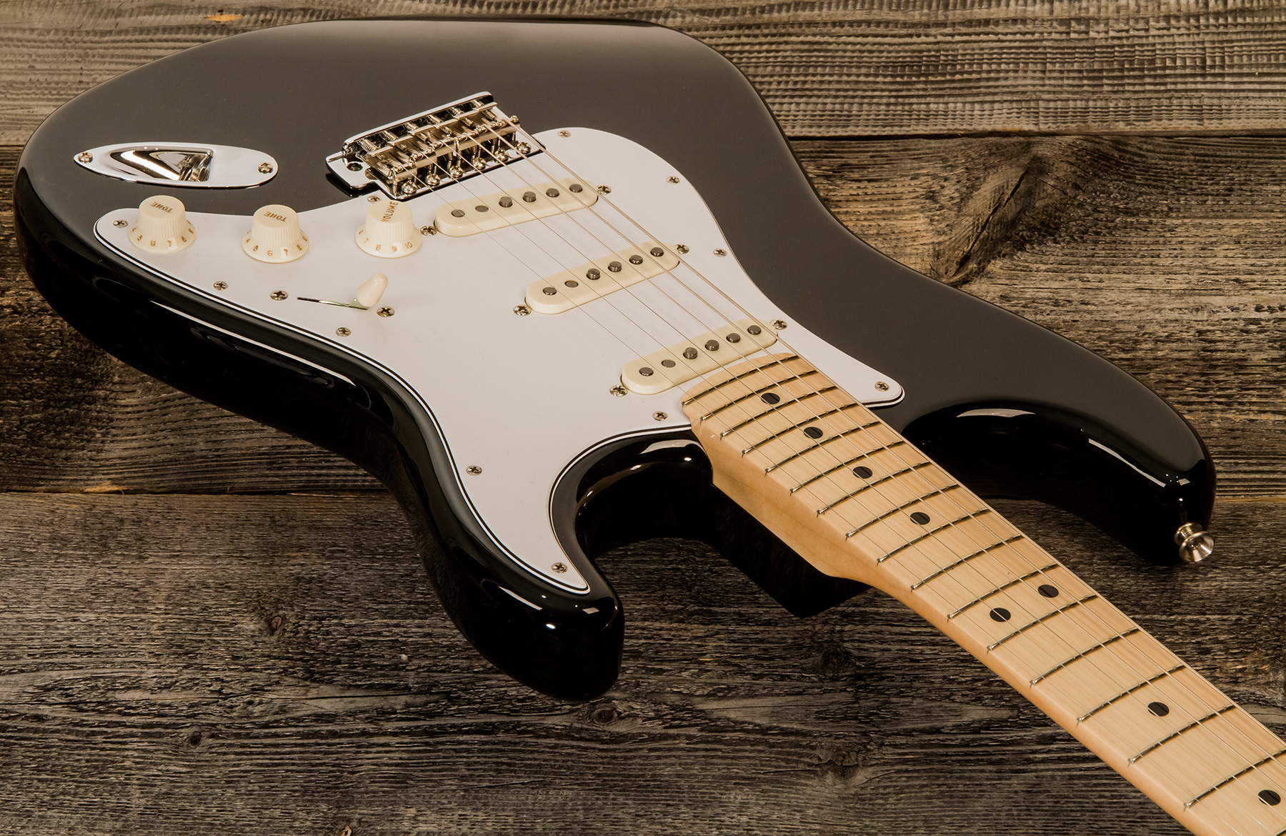 Fender Custom Shop Strat 1969 3s Trem Mn #r123423 - Nos Black - Str shape electric guitar - Variation 1