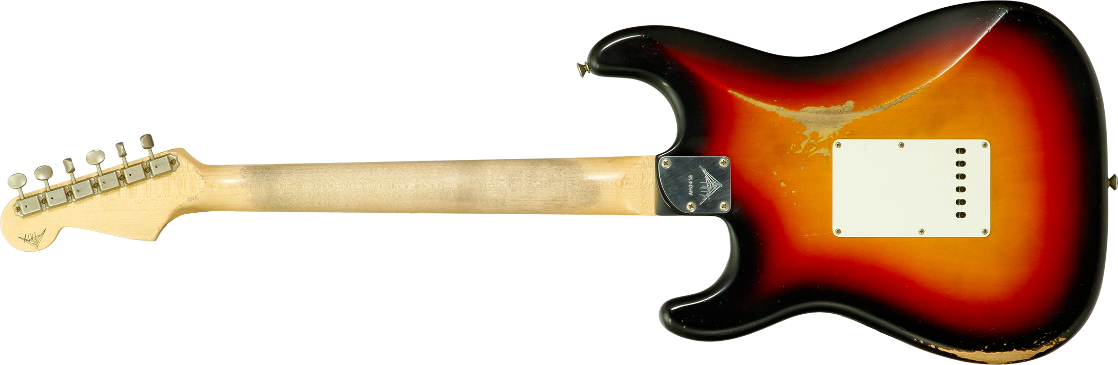 Fender Custom Shop Strat 60s Mb A.hicks 3s Trem Rw #4681 #ah0416 - Relic 3-color Sunburst - Str shape electric guitar - Variation 1