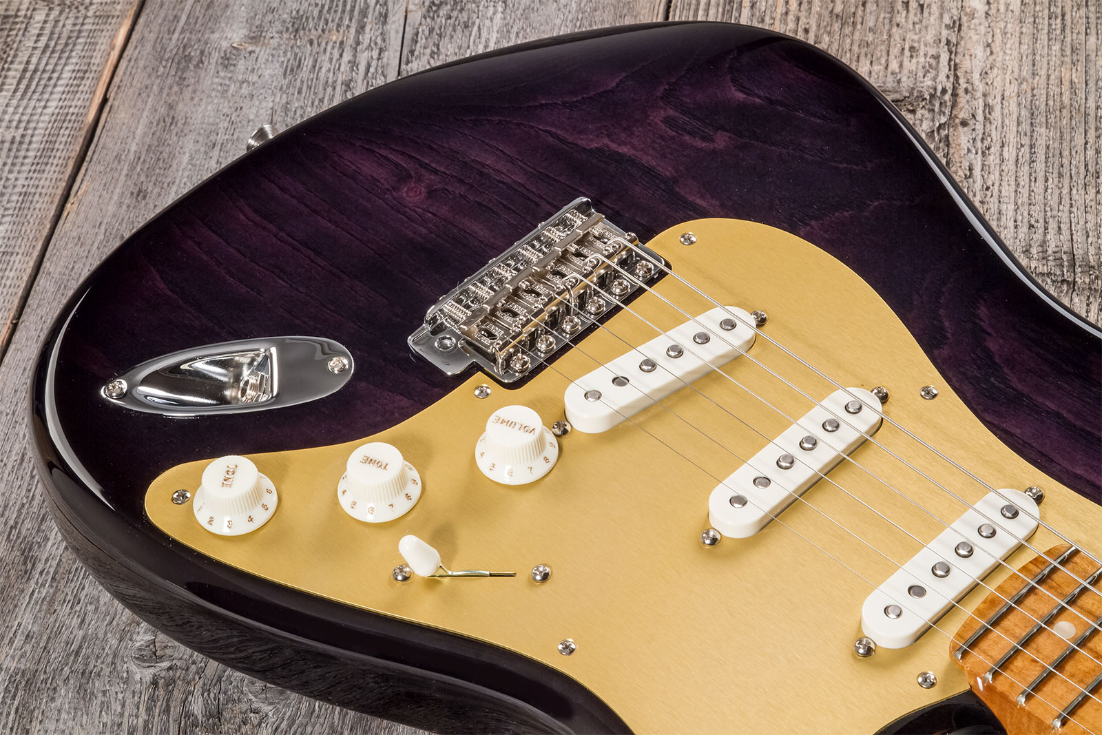 Fender Custom Shop Strat American Custom 3s Trem Mn #xn15899 - Nos Ebony Transparent - Str shape electric guitar - Variation 3