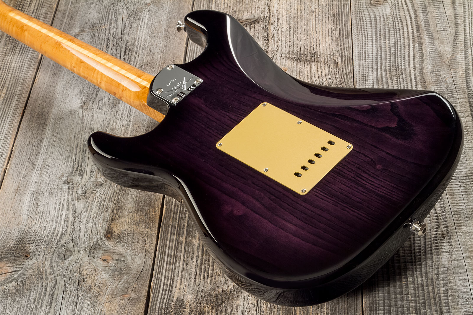 Fender Custom Shop Strat American Custom 3s Trem Mn #xn15899 - Nos Ebony Transparent - Str shape electric guitar - Variation 5