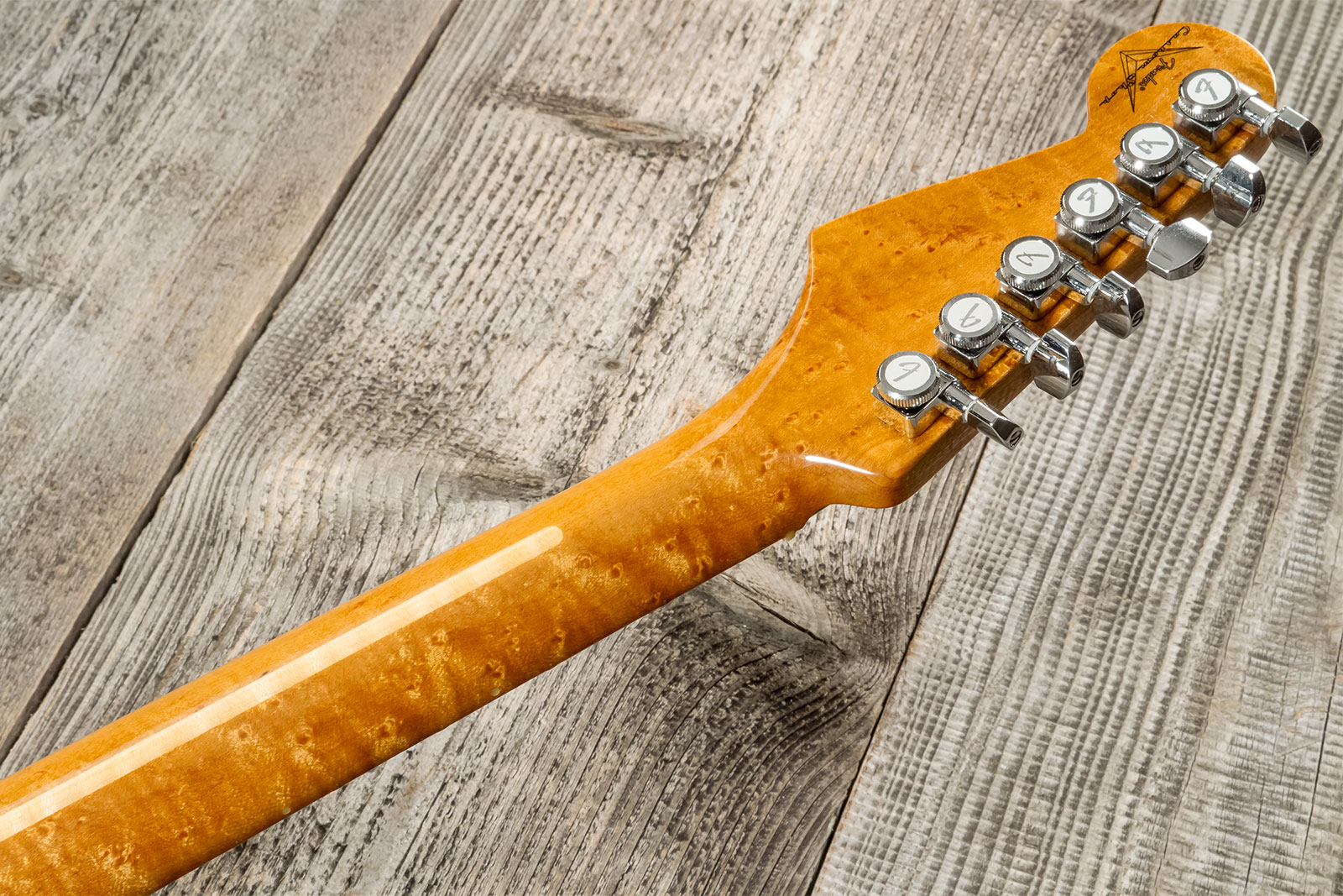 Fender Custom Shop Strat American Custom 3s Trem Mn #xn15899 - Nos Ebony Transparent - Str shape electric guitar - Variation 8