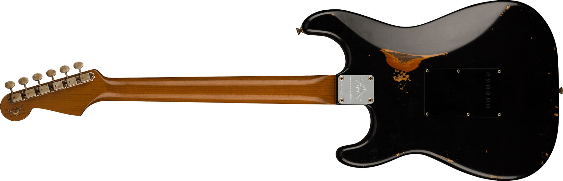 Fender Custom Shop Strat Dual Mag Ii Ltd Usa 3s Trem Rw - Relic Black Over 3-color Sunburst - Str shape electric guitar - Variation 1
