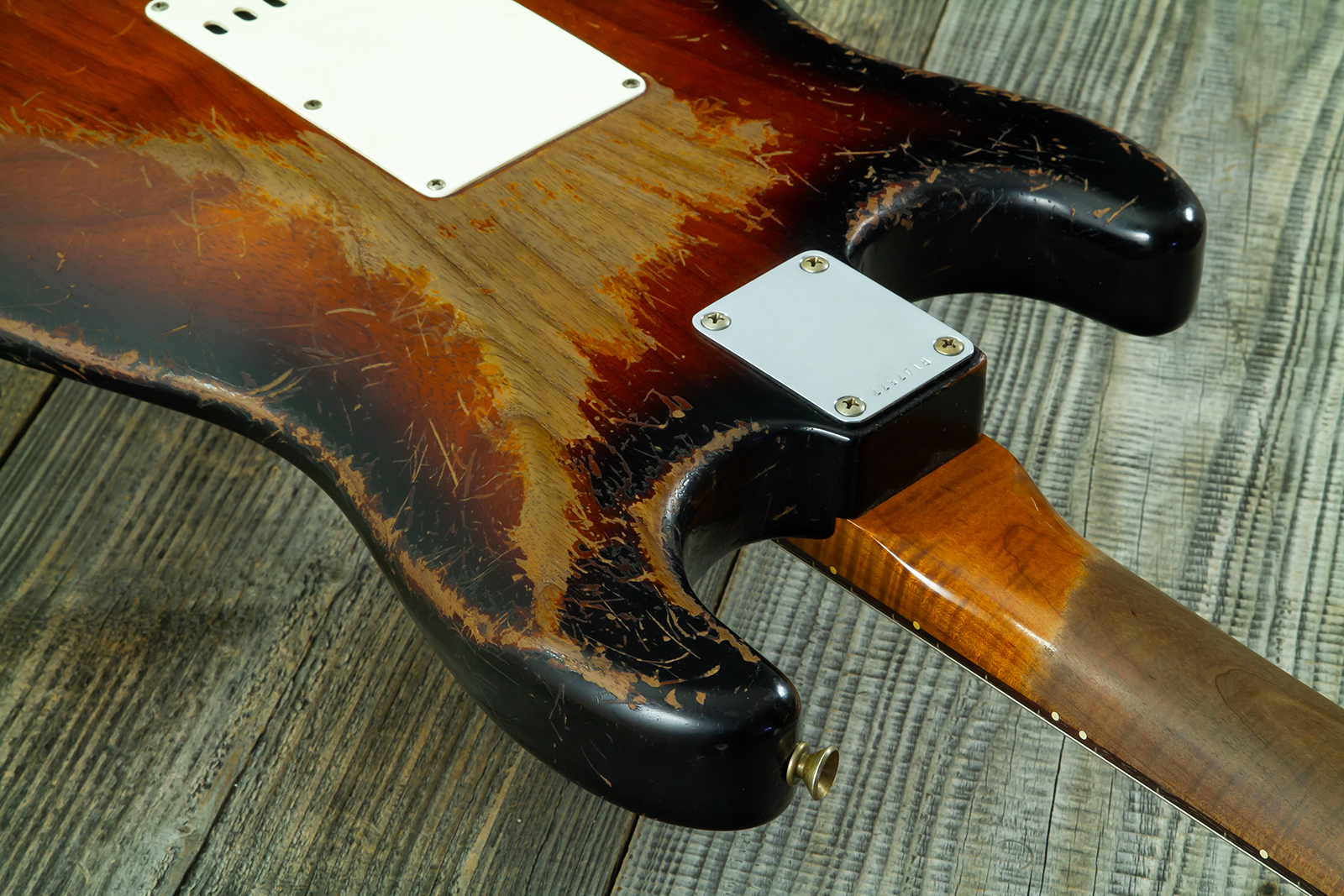 Fender Custom Shop Strat Late 1959 Mb A.macnutt 3s Trem Rw #r147577 - Heavy Relic 2-color Sunburst - Str shape electric guitar - Variation 13