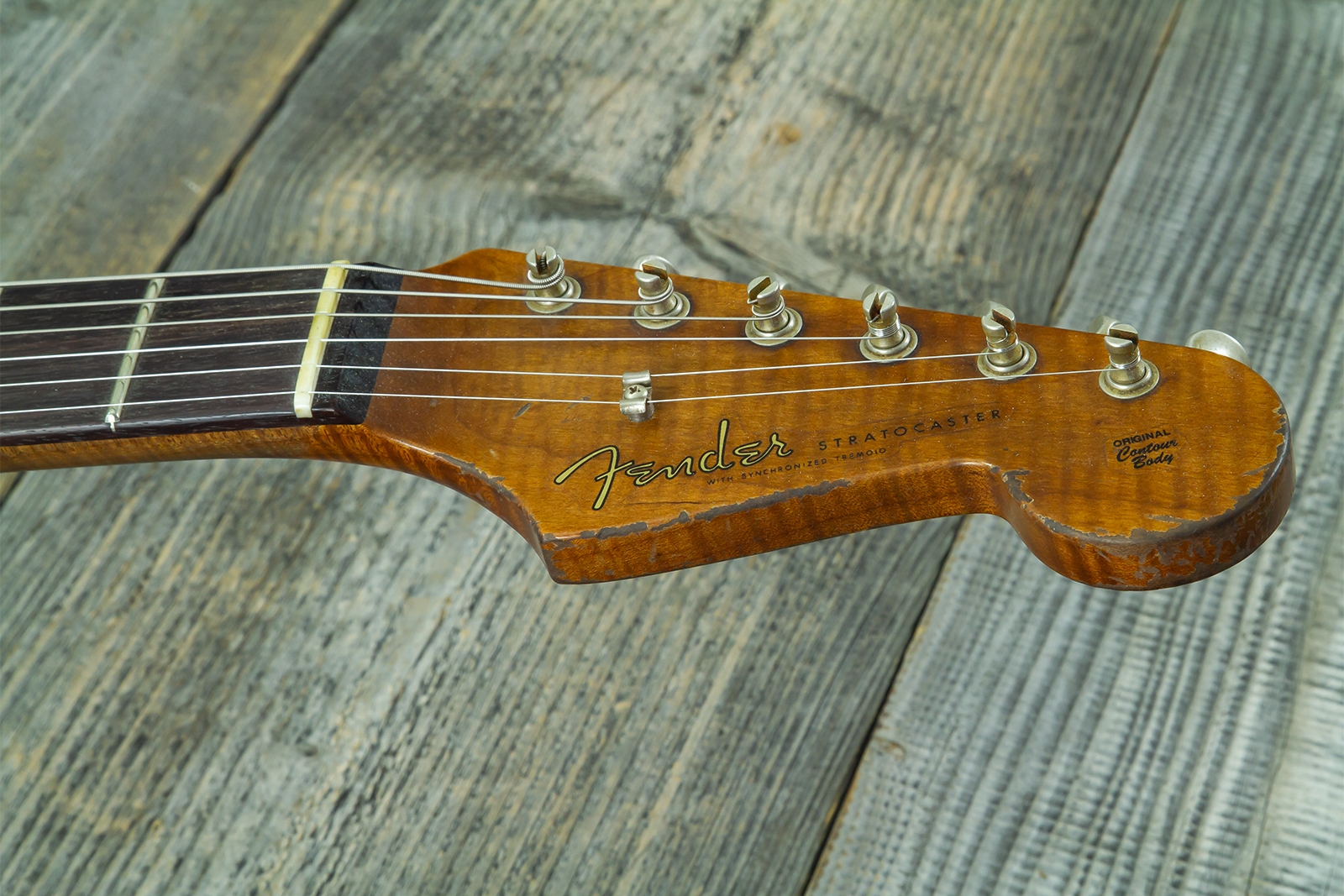 Fender Custom Shop Strat Late 1959 Mb A.macnutt 3s Trem Rw #r147577 - Heavy Relic 2-color Sunburst - Str shape electric guitar - Variation 15