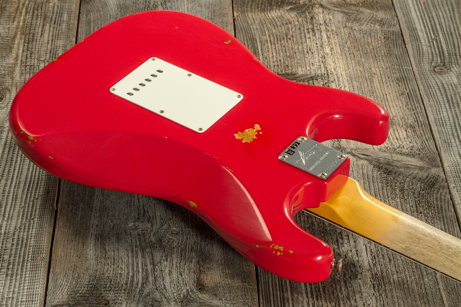 Fender Custom Shop Strat Late 1964 3s Trem Rw #cz568395 - Relic Aged Fiesta Red - Str shape electric guitar - Variation 6