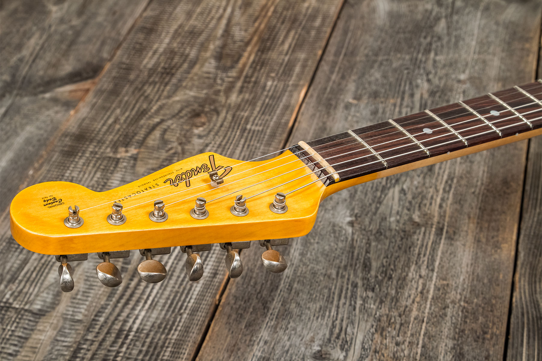Fender Custom Shop Strat Late 64 3s Trem Rw #cz568169 - Relic Target 3-color Sunburst - Str shape electric guitar - Variation 10