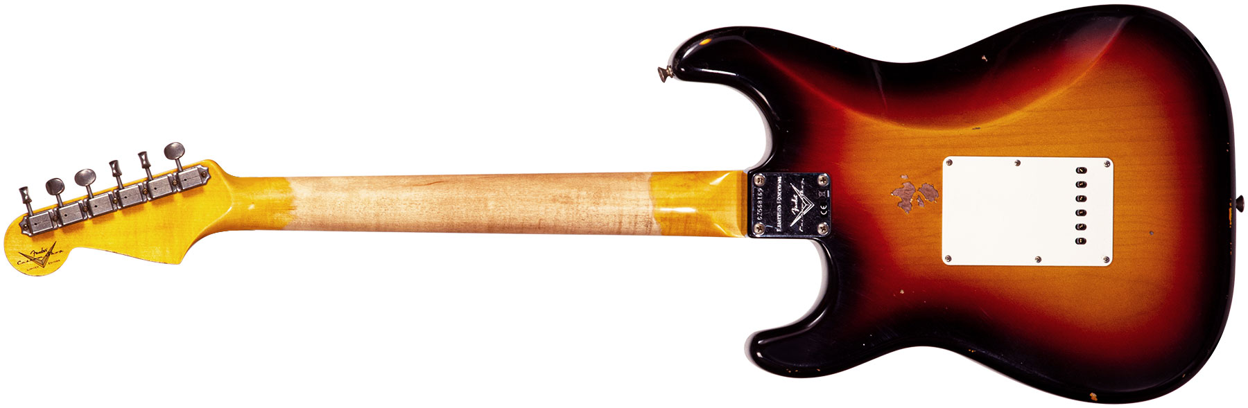 Fender Custom Shop Strat Late 64 3s Trem Rw #cz568169 - Relic Target 3-color Sunburst - Str shape electric guitar - Variation 1