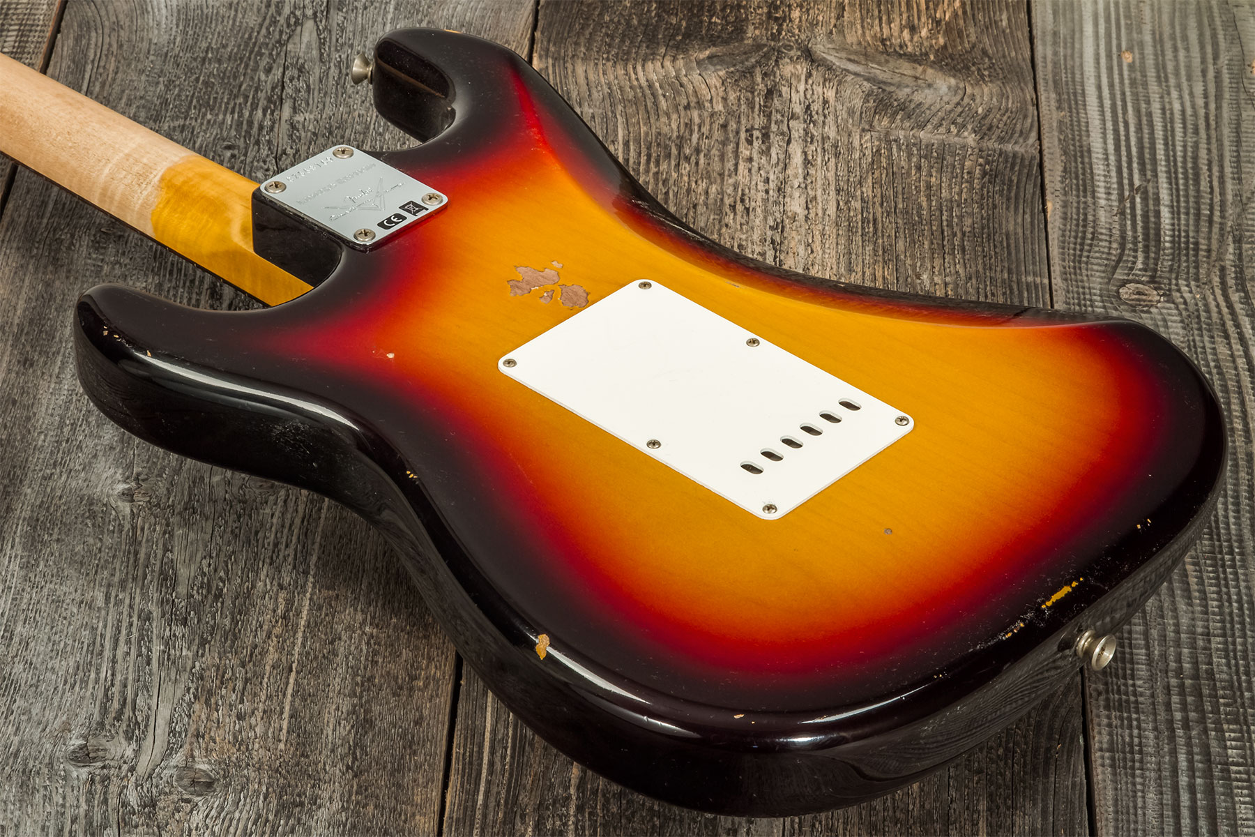 Fender Custom Shop Strat Late 64 3s Trem Rw #cz568169 - Relic Target 3-color Sunburst - Str shape electric guitar - Variation 7