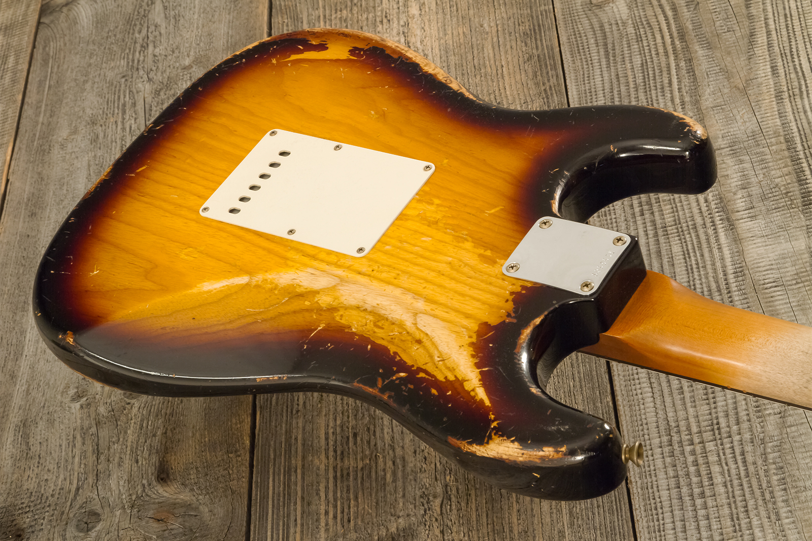 Fender Custom Shop Strat Masterbuilt L.perry 3s Trem Rw #r132309 - Heavy Relic 2-color Sunburst - Str shape electric guitar - Variation 11