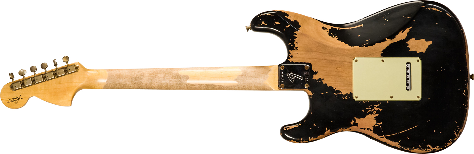 Fender Custom Shop Strat Michael Landau 1968 Signature Trem 3s #r138684 - Relic Black - Str shape electric guitar - Variation 1