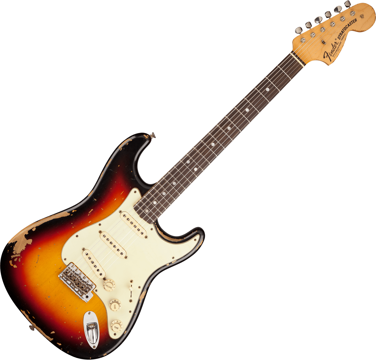 Fender Custom Shop Strat Michael Landau 1968 Trem 3s - Relic Bleached 3-color Sunburst - Str shape electric guitar - Variation 1