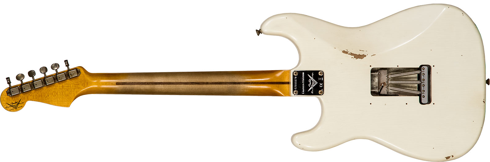 Fender Custom Shop Strat Poblano Ii 3s Trem Mn #cz555378 - Relic Olympic White - Str shape electric guitar - Variation 1