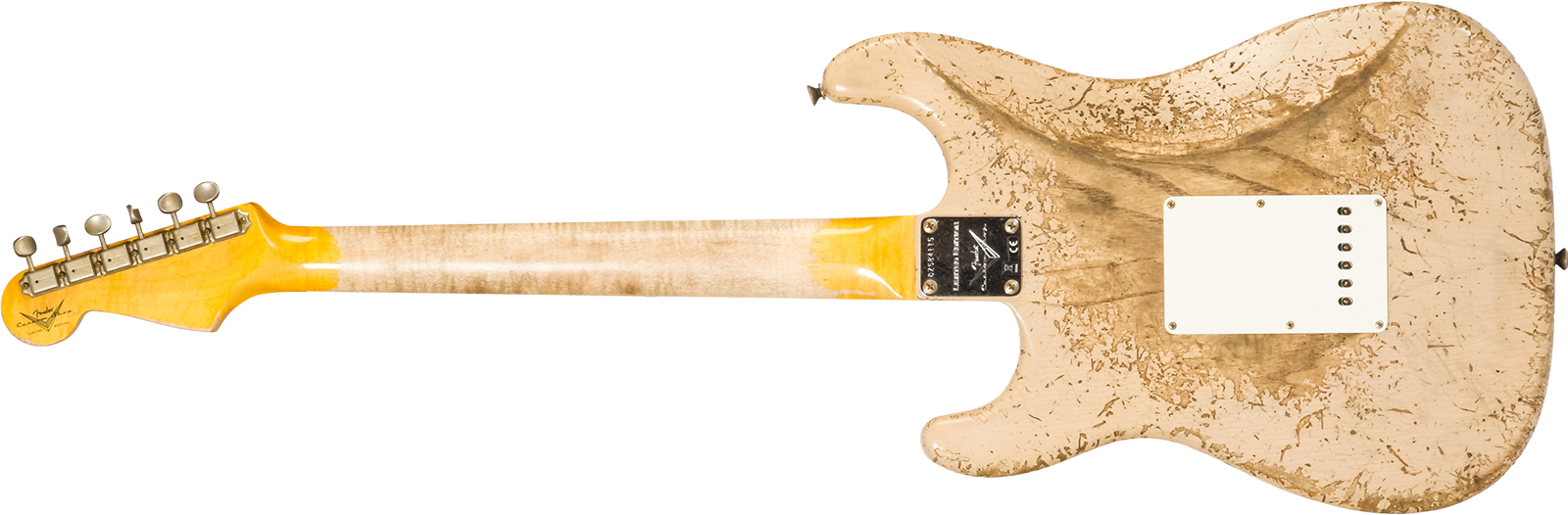Fender Custom Shop Strat Red Hot 3s Trem #cz584115 - Super Heavy Relic White Blonde - Str shape electric guitar - Variation 1