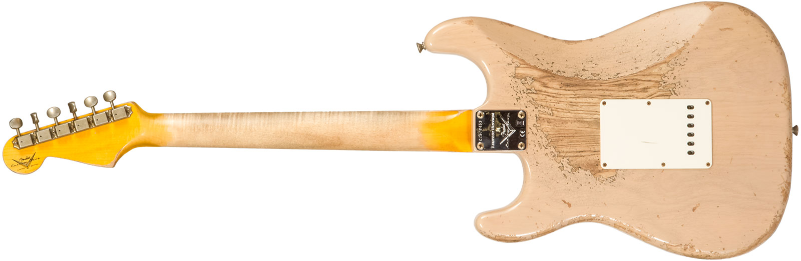 Fender Custom Shop Strat Red Hot 3s Trem Mn #cz579453 - Super Heavy Relic White Blonde - Str shape electric guitar - Variation 1