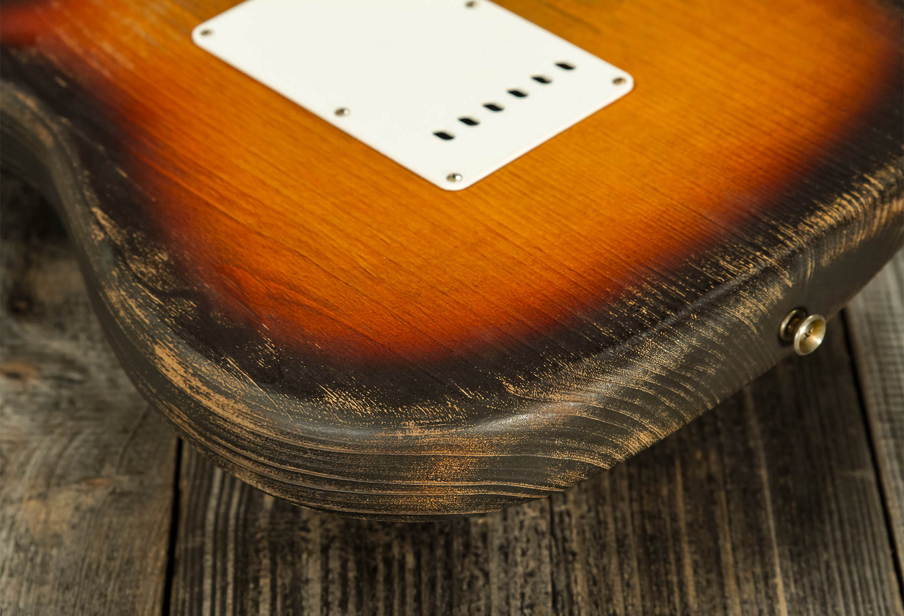 Fender Custom Shop Strat Sandblasted Masterbuilt P.walker #r117542 - Heavy Relic 3-color Sunburst - Str shape electric guitar - Variation 6